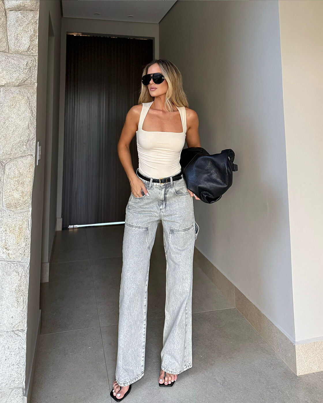 Calça Feminina ALCANCE ref. JEANS BAGGY - VintedoisK