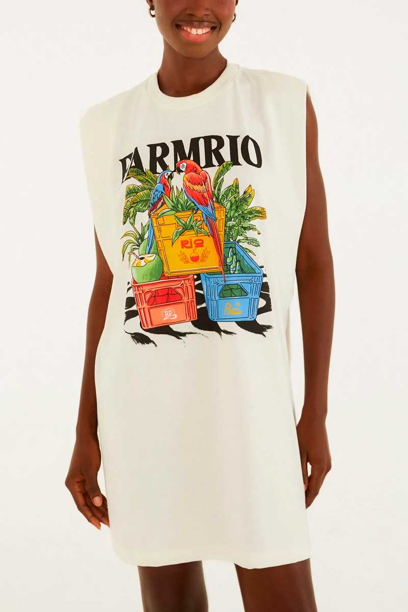 VESTIDO CURTO ENGRADADOS 352972 FARM RIO