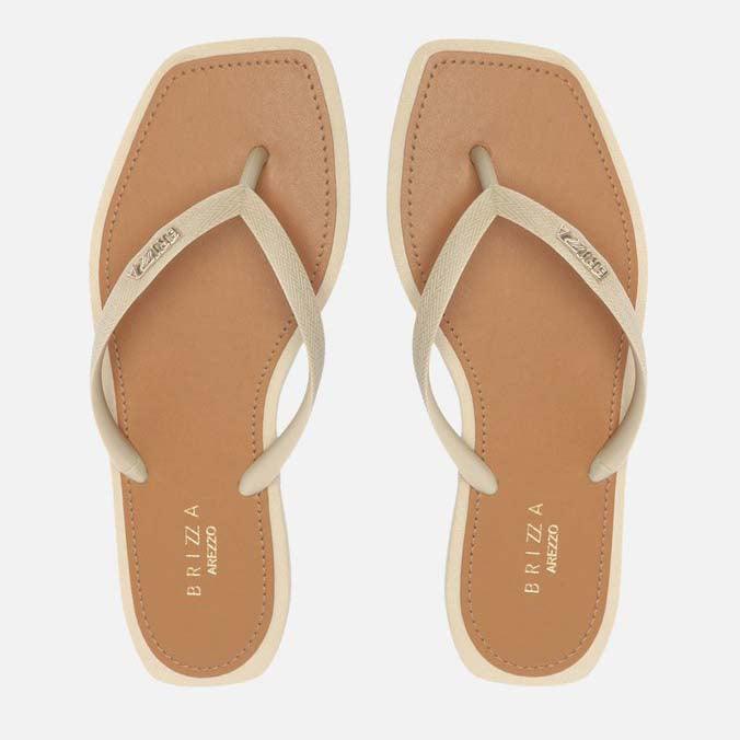 CHINELO DE DEDO OFFWHITE SQUARE PALMILHA MARROM Z 19027 0001 0009 BRIZZA - Vintedoisk