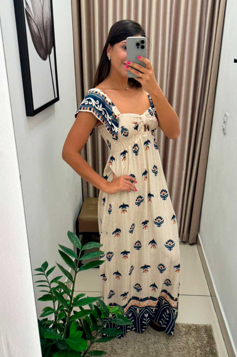 VESTIDO ALÇA BABADO 105341 CACAY Imagem secundária do produto