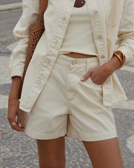 SHORTS JEANS MOM LISTRAS STRIPES 10079357 ALCANCE