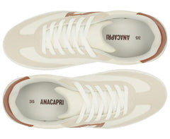 TÊNIS PONTILHADO LATERAL BRANCO E MARROM C 30523 0006 0010 ANACAPRI