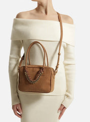 BOLSA TIRACOLO MARROM NOBUCK PEQUENA CORDÃO A 50011 0967 0002 AREZZO