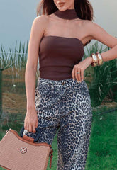 CALÇA JEANS WIDE LEG LEOPARD 8358 ALCANCE