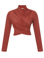 Blusa drapeada 414118 Skenn feminina em view frontal