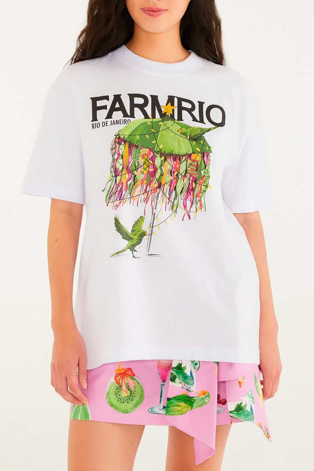 BLUSA T-SHIRT MEDIA BIQUINIS NATALINOS 354937 FARM RIO
