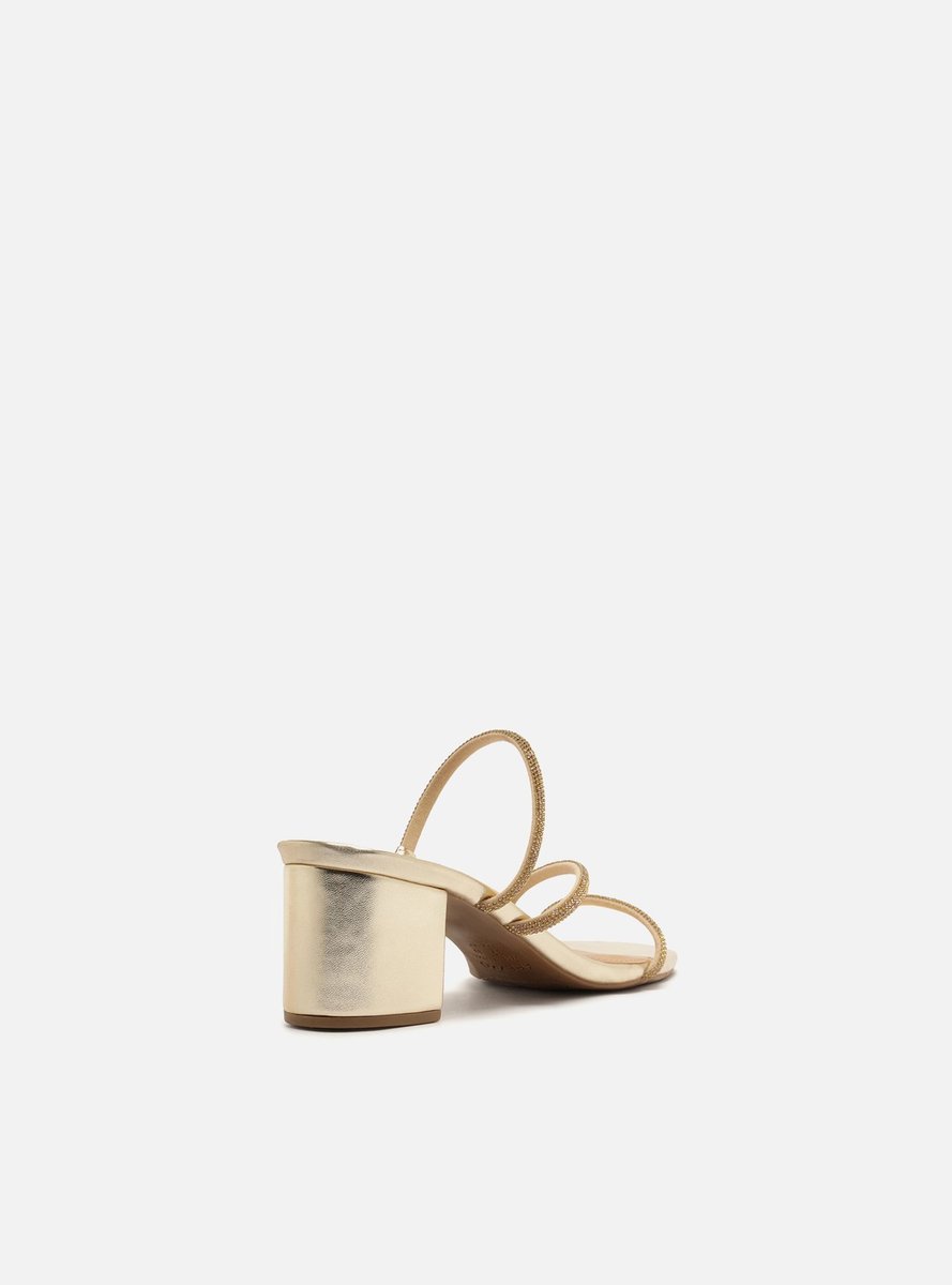 Sandália Feminina Arezzo ref. TAMANCO DOURADO - VintedoisK