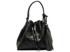 BOLSA TIRACOLO MÉDIA TRAMADA PRETA C 50002 0213 0001 ANACAPRI