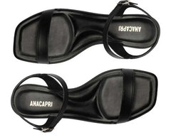 SANDÁLIA SALTO BLOCO MINIMAL PRETA C 30754 0003 0003 ANACAPRI