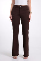 CALÇA SARJA FLARE PELETIZADA CAFEM00553 REVANCHE