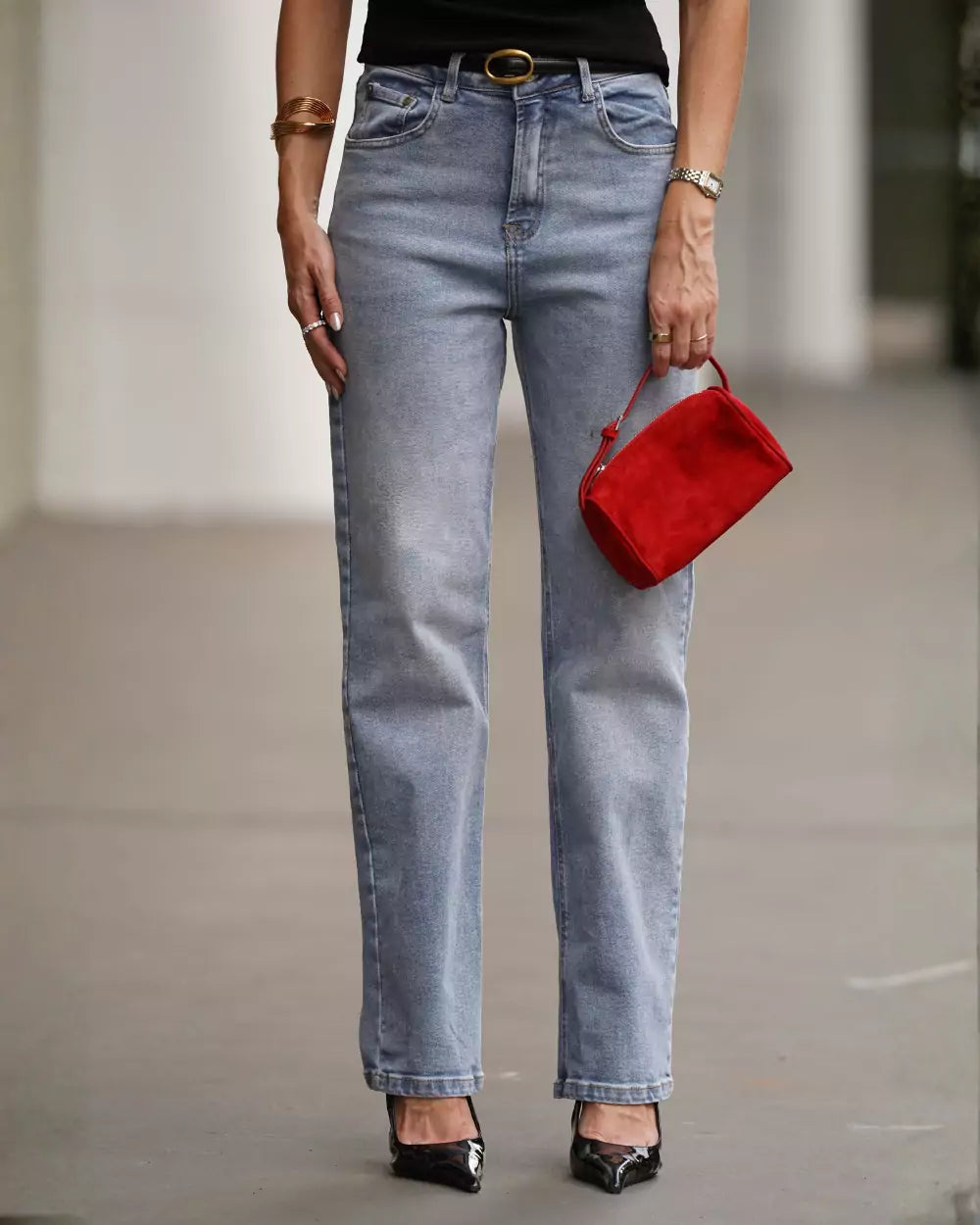 Calça Feminina Alcance ref. JEANS RETA - VintedoisK Imagem principal do produto