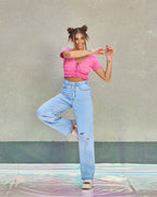 Calça Feminina Alcance ref. JEANS CLARA - VintedoisK