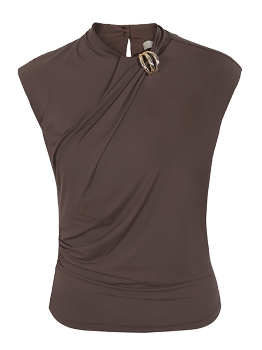Look completo blusa detalhes begonia Skenn feminina