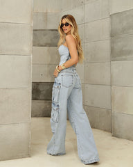 BLUSA TOP JEANS BARRA ASSIM MARMORIZADA 8901 ALCANCE