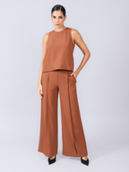 Look completo blusa alfaiataria ajustada SKENN 393141 feminina