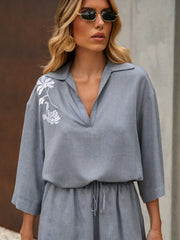 BLUSA BATA VISCO INDIGO 403214 SKENN