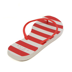 CHINELO DE DEDO VERMELHO E BRANCO LISTRAS Z 19026 0096 0007 BRIZZA