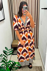 VESTIDO MIDI PALA LASTEX MANGA 105235 CACAY