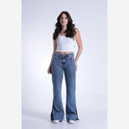 CALÇA JEANS RETA ABERTURA LATERAL CAFEM00497 REVANCHE