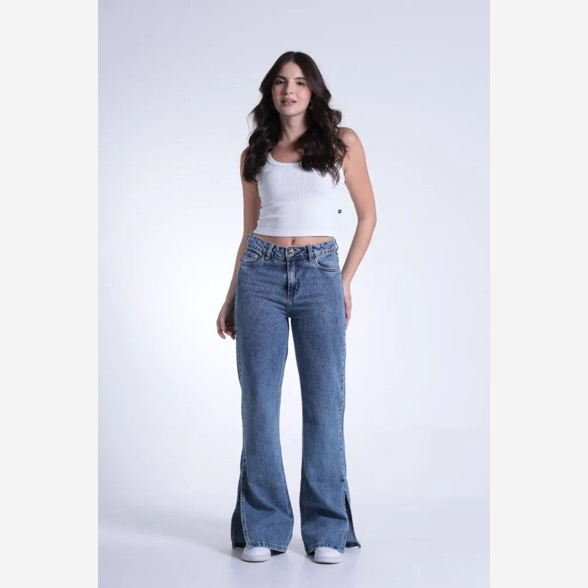 CALÇA JEANS RETA ABERTURA LATERAL CAFEM00497 REVANCHE