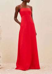 VESTIDO LONGO ALÇA FINA BOLSO 103399 CACAY