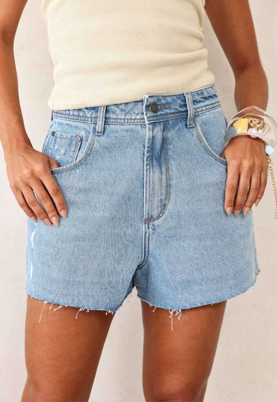 SHORTS JEANS CLARO MOM PUIDOS 8047 ALCANCE