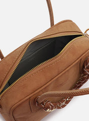 BOLSA TIRACOLO MARROM NOBUCK PEQUENA CORDÃO A 50011 0967 0002 AREZZO