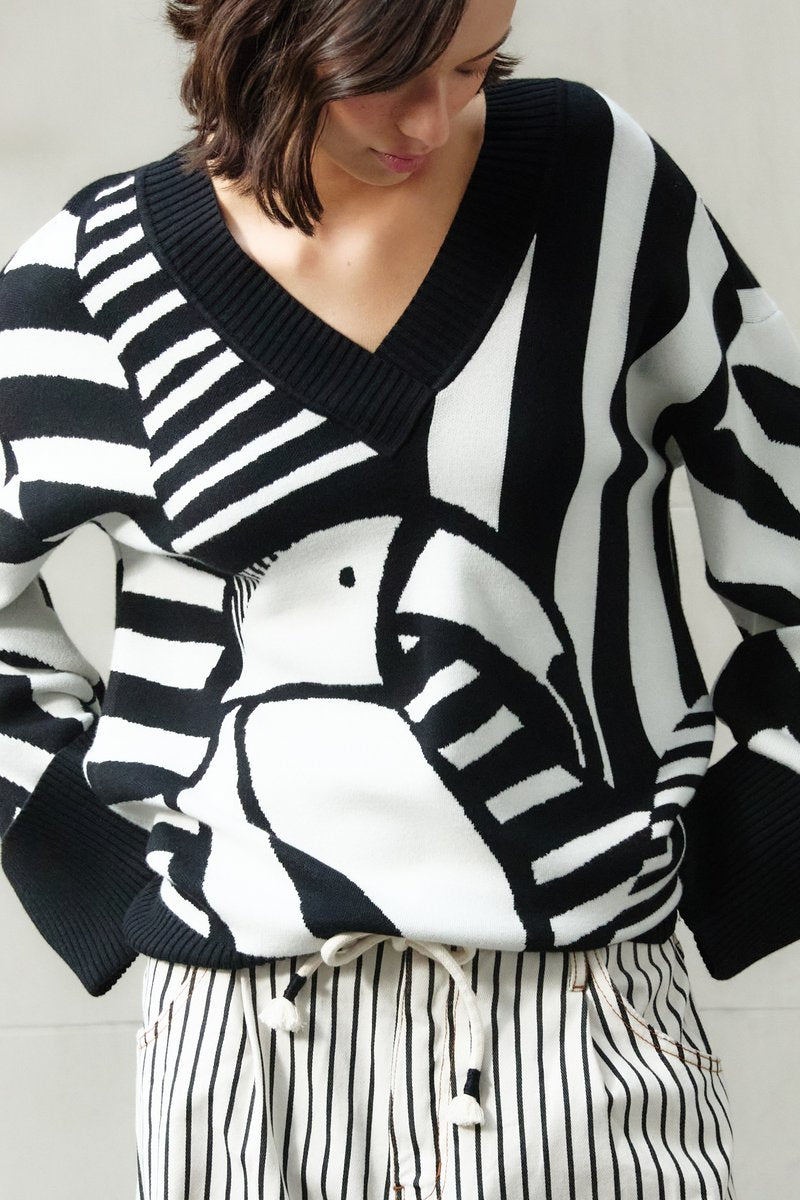 BLUSA PULL TRICOT DECOTE V TUCA 355991 FARM RIO Imagem secundária do produto