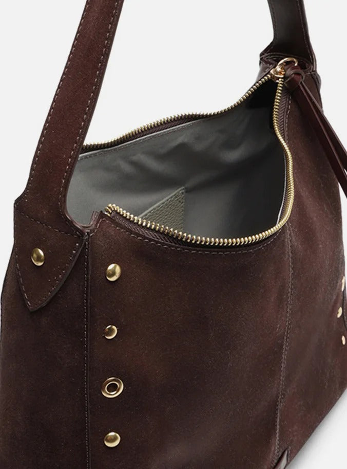 BOLSA HOBO MARROM ACAMURÇADA GRANDE REBITES A 50011 0961 0003 AREZZO