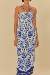 Vestido Midi Jardim De Porcelana 339597 Farm Rio