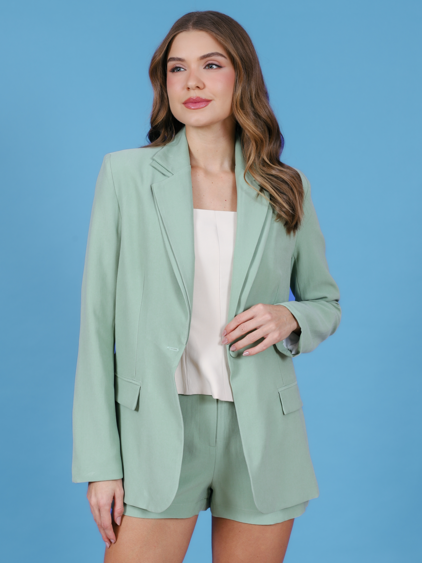 Blazer gola dupla Alfa 403801 Skenn, frente feminina