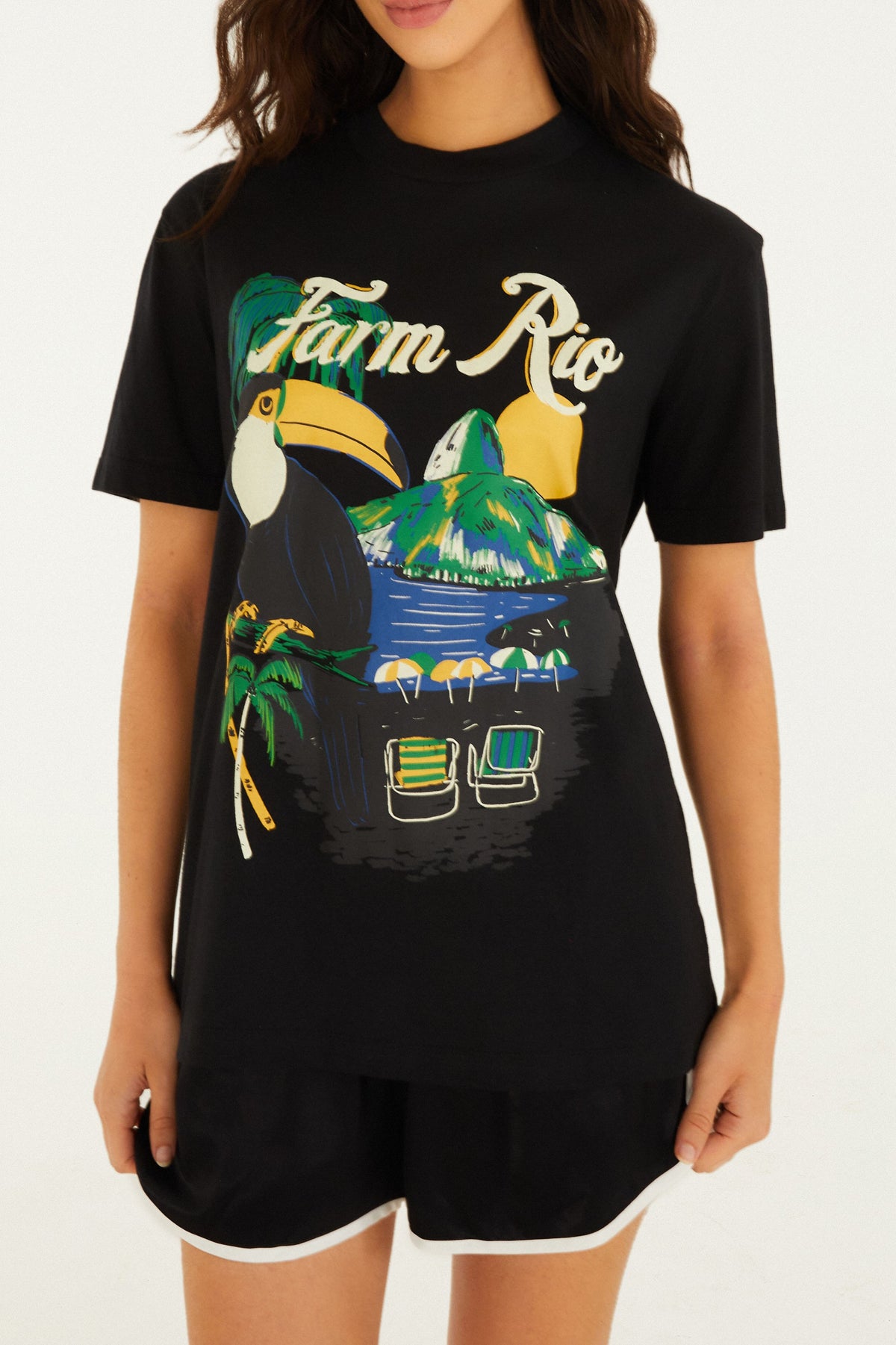 BLUSA T-SHIRT MEDIA TUCANO PRAIA 352974 FARM RIO