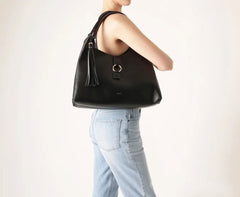BOLSA TOTE MÉDIA BOHO PRETA C 50030 0164 0001 ANACAPRI
