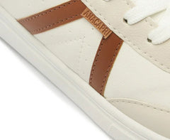 TÊNIS PONTILHADO LATERAL BRANCO E MARROM C 30523 0006 0010 ANACAPRI