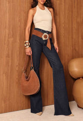 CALÇA JEANS ESCURA FLARE COMFORT 9320C ALCANCE