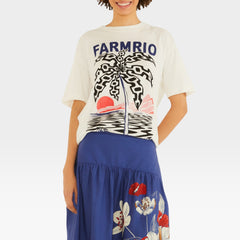 BLUSA T-SHIRT MEDIA COQUEIRO CALÇADÃO 353106 FARM RIO