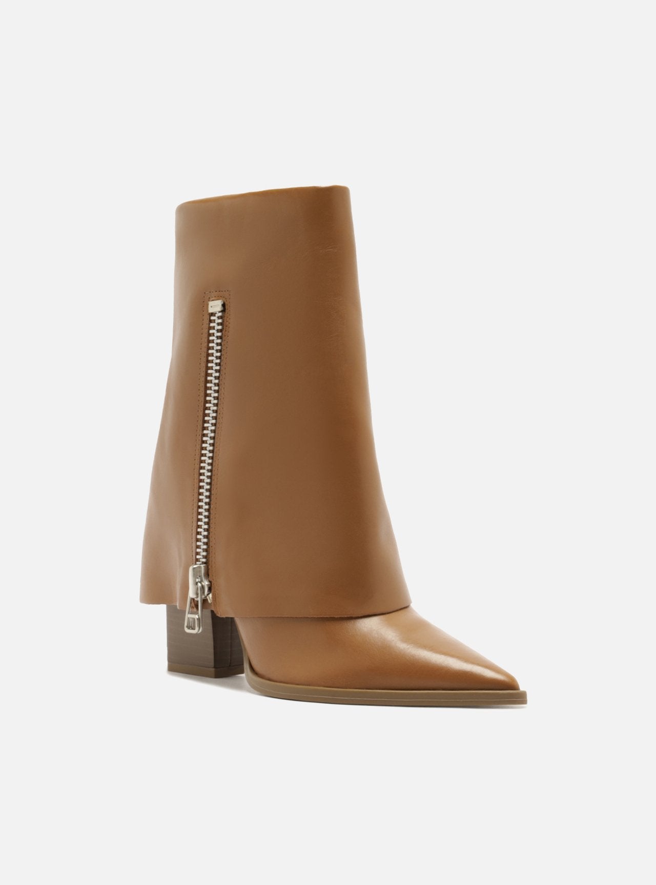 BOTA MARROM COURO CANO MÉDIO CAPA ZÍPER A 04661 0013 0019 AREZZO Imagem secundária do produto