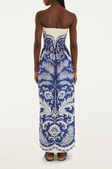 VESTIDO MIDI SEM ALÇAS SANTORINI 322101 FARM RIO