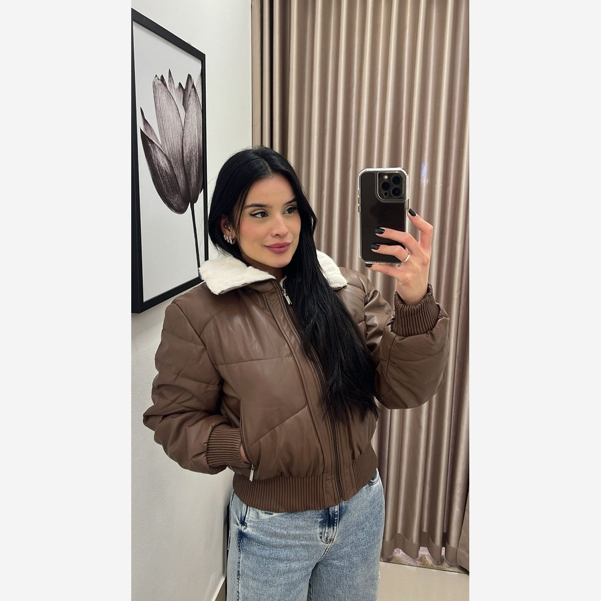 JAQUETA PUFFER COURINO PELO 5608 LB Imagem principal do produto