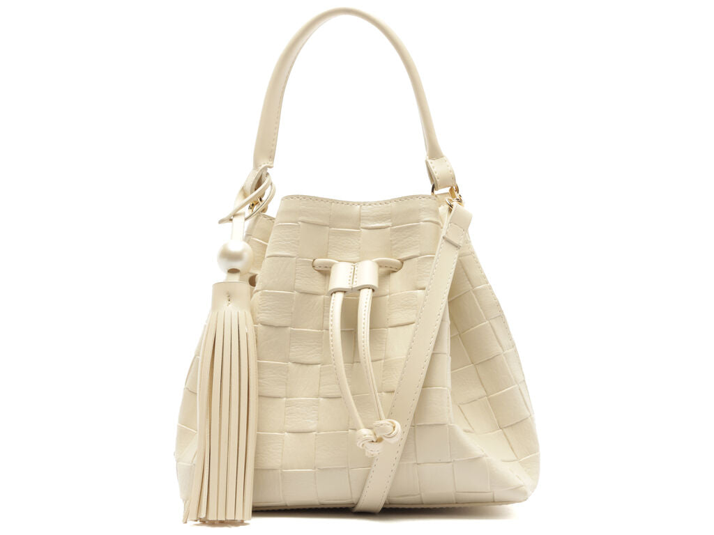 BOLSA TIRACOLO MÉDIA TRAMADA BRANCA C 50002 0213 0003 ANACAPRI