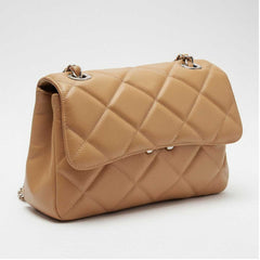 BOLSA TIRACOLO BEGE COURO MIZZ MÉDIA A 50023 0531 0115 AREZZO