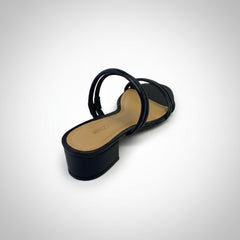 SANDALIA SALTO BLOCO PRETO DUAS TIRAS A 03199 0274 0004 AREZZO