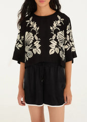 BLUSA T-SHIRT CROPPED SINTRA 350574 FARM RIO