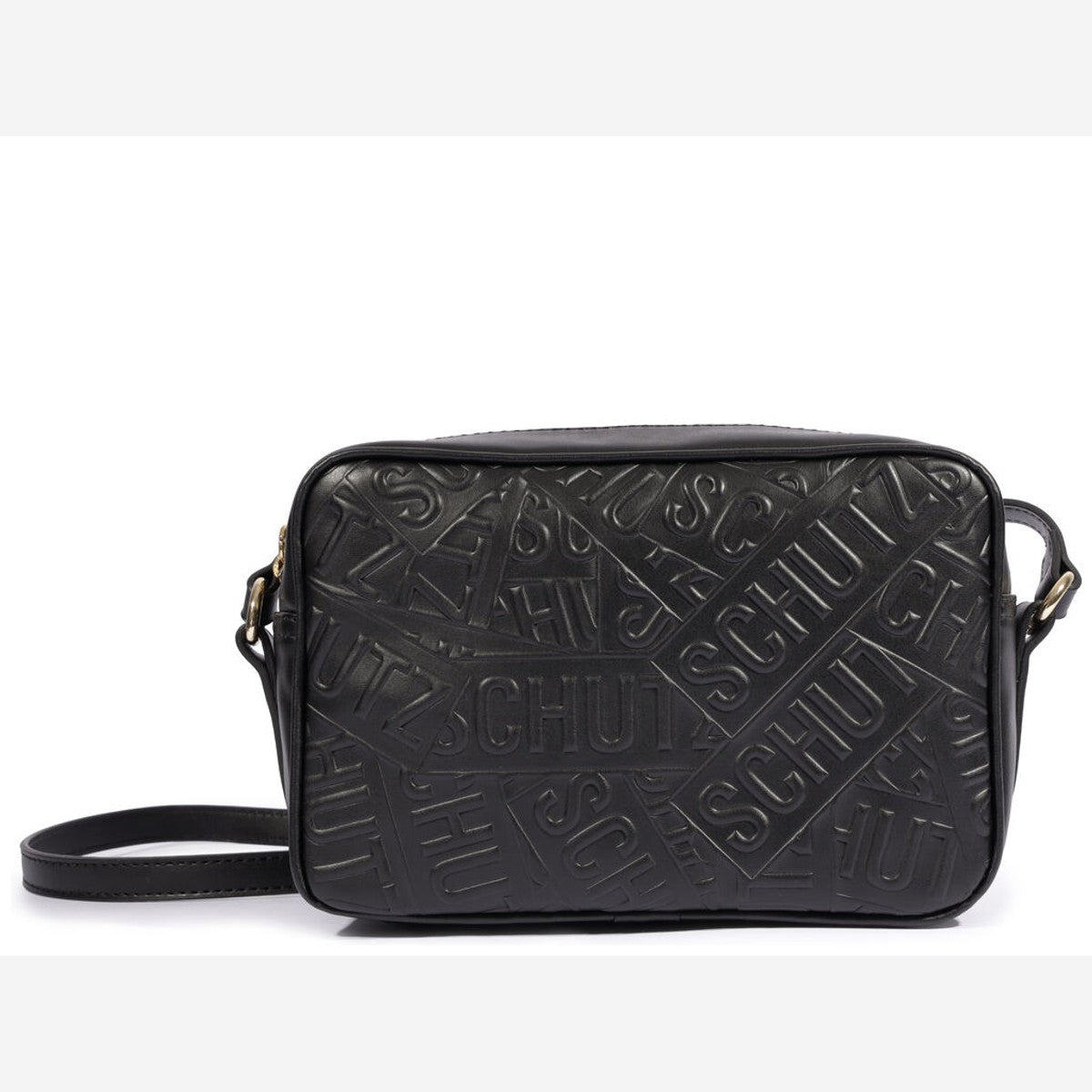 BOLSA PEQUENA QUADRADA TIRACOLO PRETA LOGOS S 50015 1645 0001 SCHUTZ