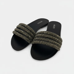 RASTEIRA PRETA TIRAS CRISTAIS A 02012 0566 0004 AREZZO