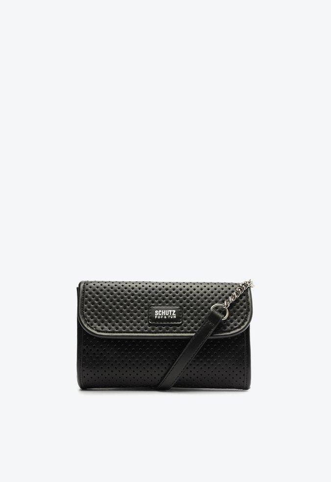 Bolsa crossbody dots preta Schutz frente feminina