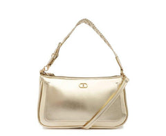 BOLSA CROSSBODY MÉDIA ALÇA BAGUETE TRANÇADA DOURADA C 50007 0016 0004 ANACAPRI - Vintedoisk