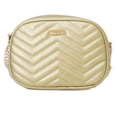 BOLSA CROSSBODY MÉDIA DOURADA MATELASSÊ ZIG ZAG C 50036 0003 0004 ANACAPRI - Vintedoisk