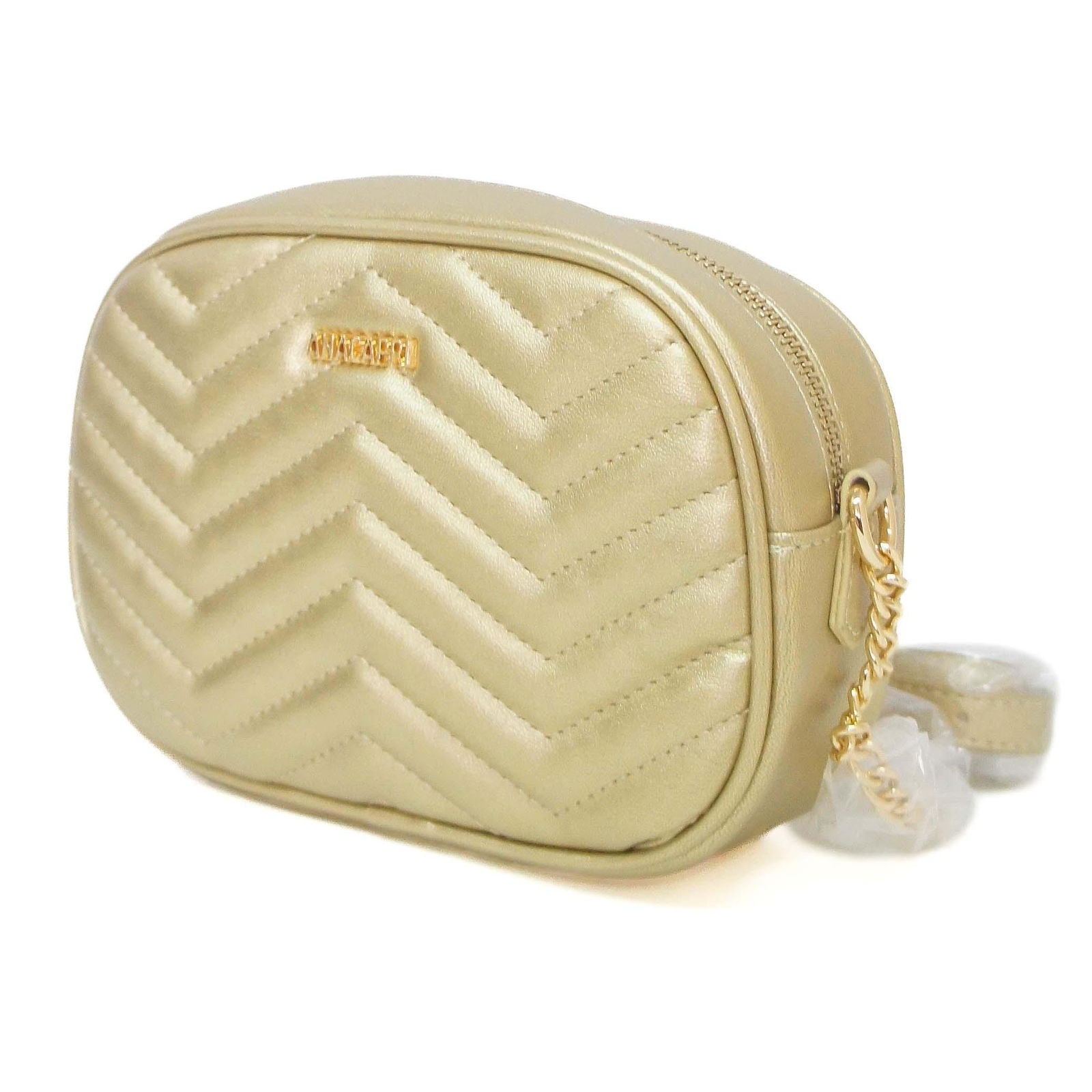 BOLSA CROSSBODY MÉDIA DOURADA MATELASSÊ ZIG ZAG C 50036 0003 0004 ANACAPRI - Vintedoisk