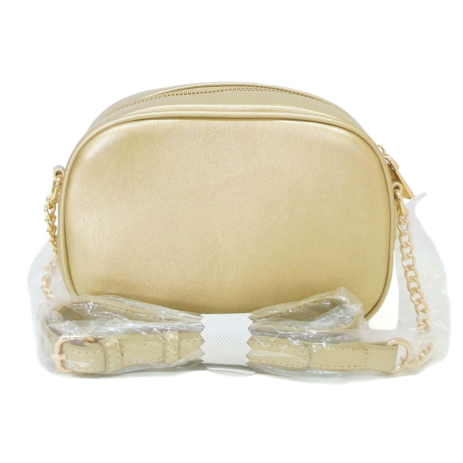 BOLSA CROSSBODY MÉDIA DOURADA MATELASSÊ ZIG ZAG C 50036 0003 0004 ANACAPRI - Vintedoisk